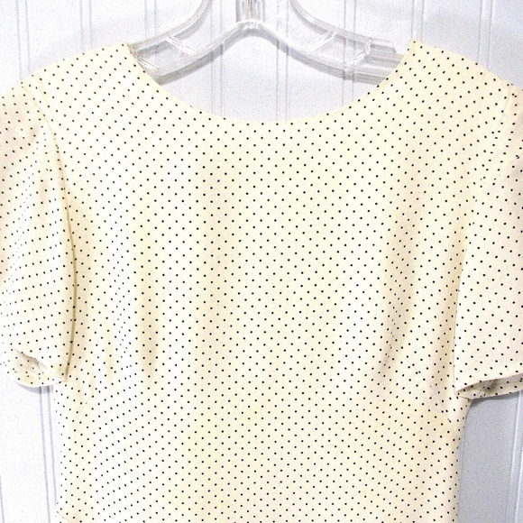 VTG Laura Ashley Ivory Polka Dot Dress, Size 4 - Picture 2 of 7